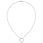 14k White Gold 1/2 carat Lab Grown Diamond VS/SI+ G+ 18 inch Round Pendant Necklace