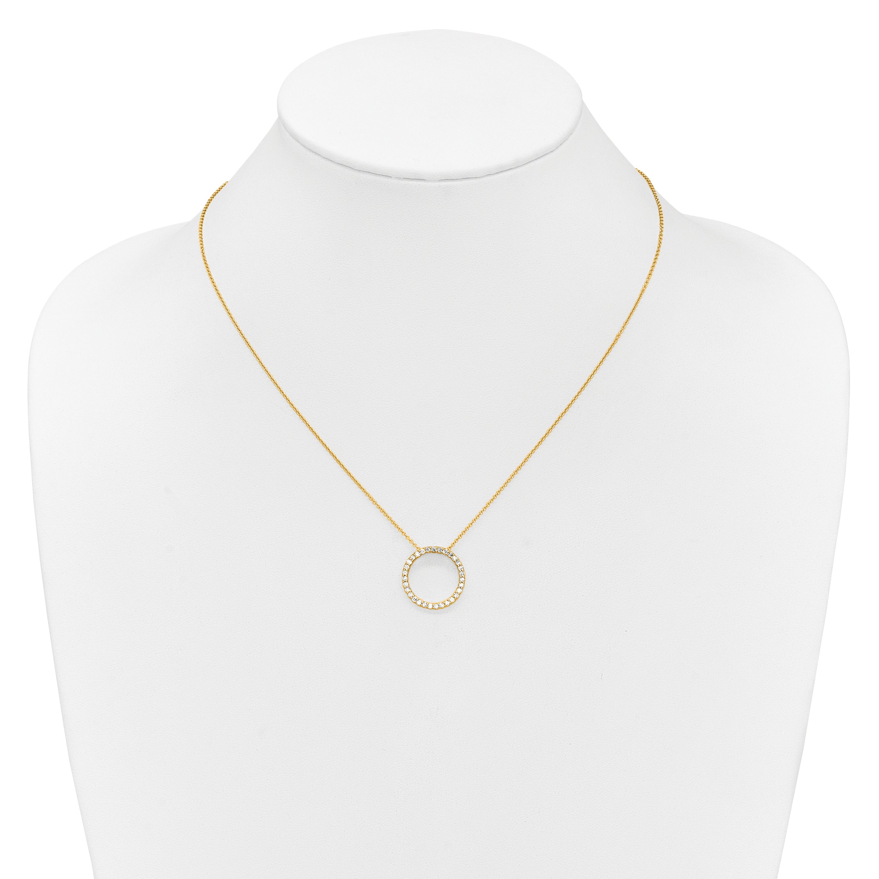 10k Diamond Circle 18 inch Necklace