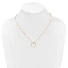 10k Diamond Circle 18 inch Necklace