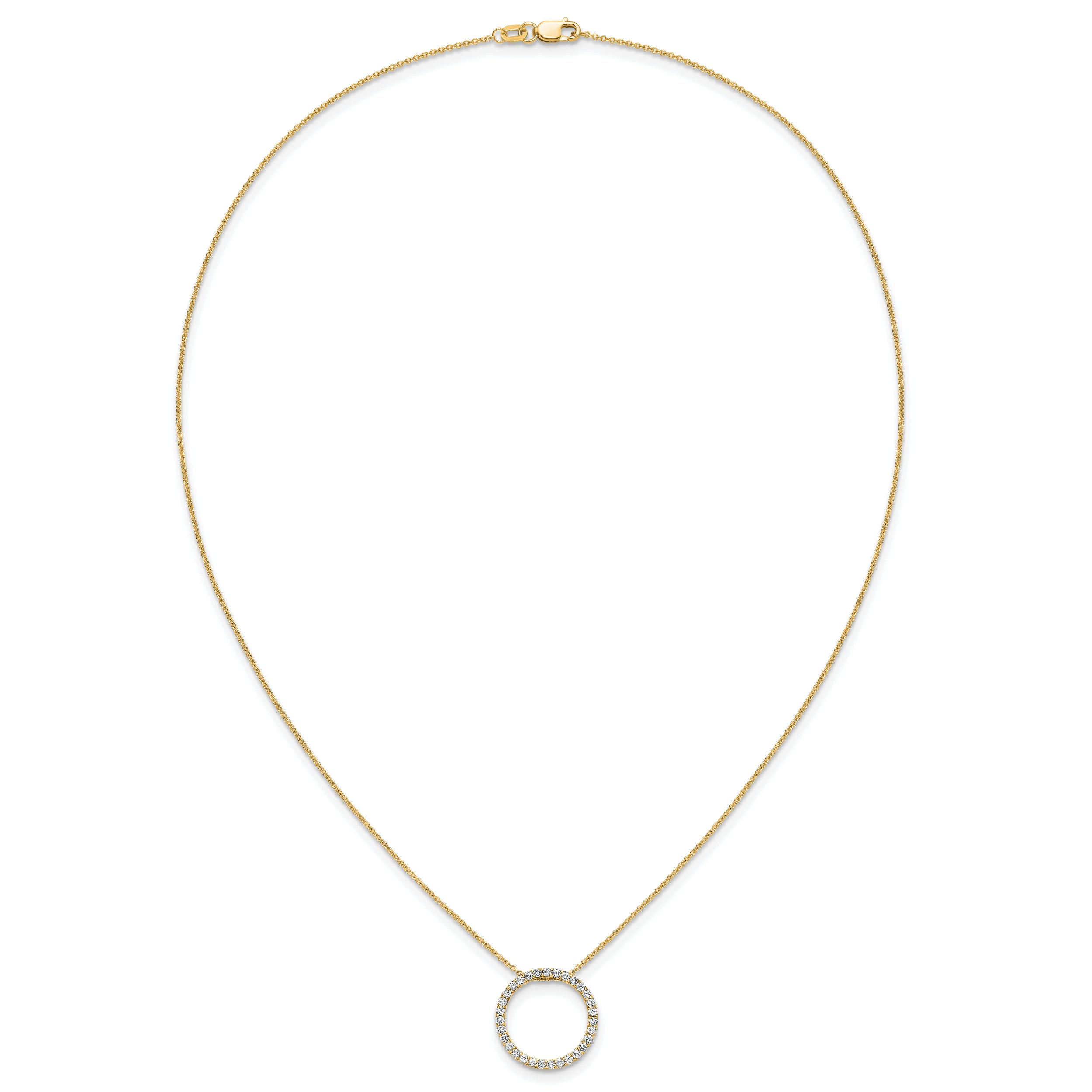 10k Diamond Circle 18 inch Necklace
