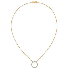 10k Diamond Circle 18 inch Necklace