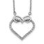 14k White Gold 1/4 carat Lab Grown Diamond VS/SI+ G+ Complete 18 inch Infinity Heart Necklace
