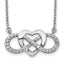 10k White Gold Diamond Infinity Heart 18 inch Necklace
