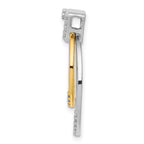 14k Two Tone 1/4 carat Lab Grown Diamond VS/SI+ G+ Complete Double Circle Dangle Pendant