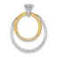 14k Two Tone 1/4 carat Lab Grown Diamond VS/SI+ G+ Complete Double Circle Dangle Pendant