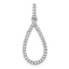 14k White Gold 1/4 carat Lab Grown Diamond VS/SI+ G+ Complete Teardrop Dangle Pendant