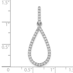 10k White Gold 1/2ct. Diamond Teardrop Pendant