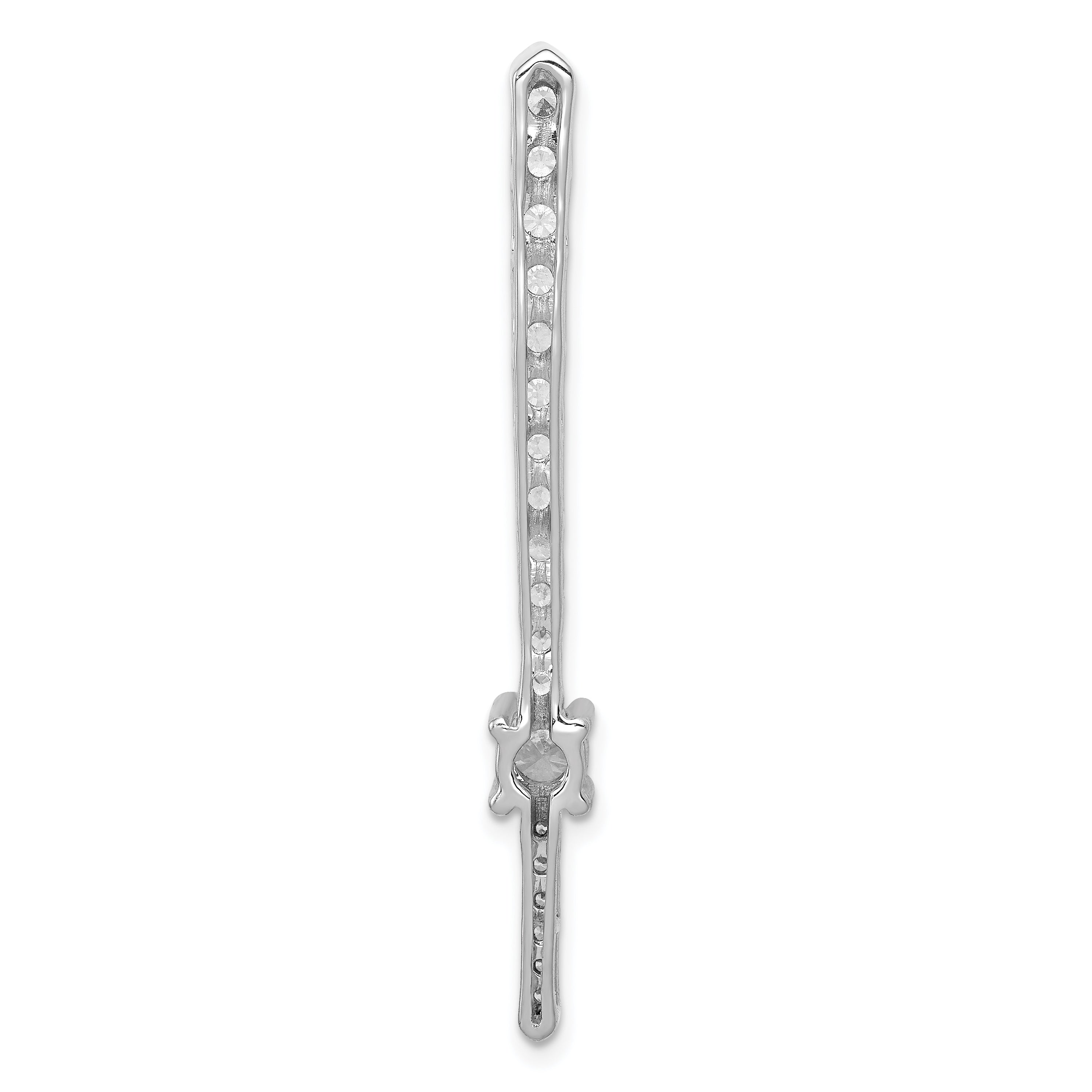 14K White Gold Lab Grown Diamond VS/SI+ G+ Fancy Chain Slide
