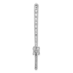 14K White Gold Lab Grown Diamond VS/SI+ G+ Fancy Chain Slide