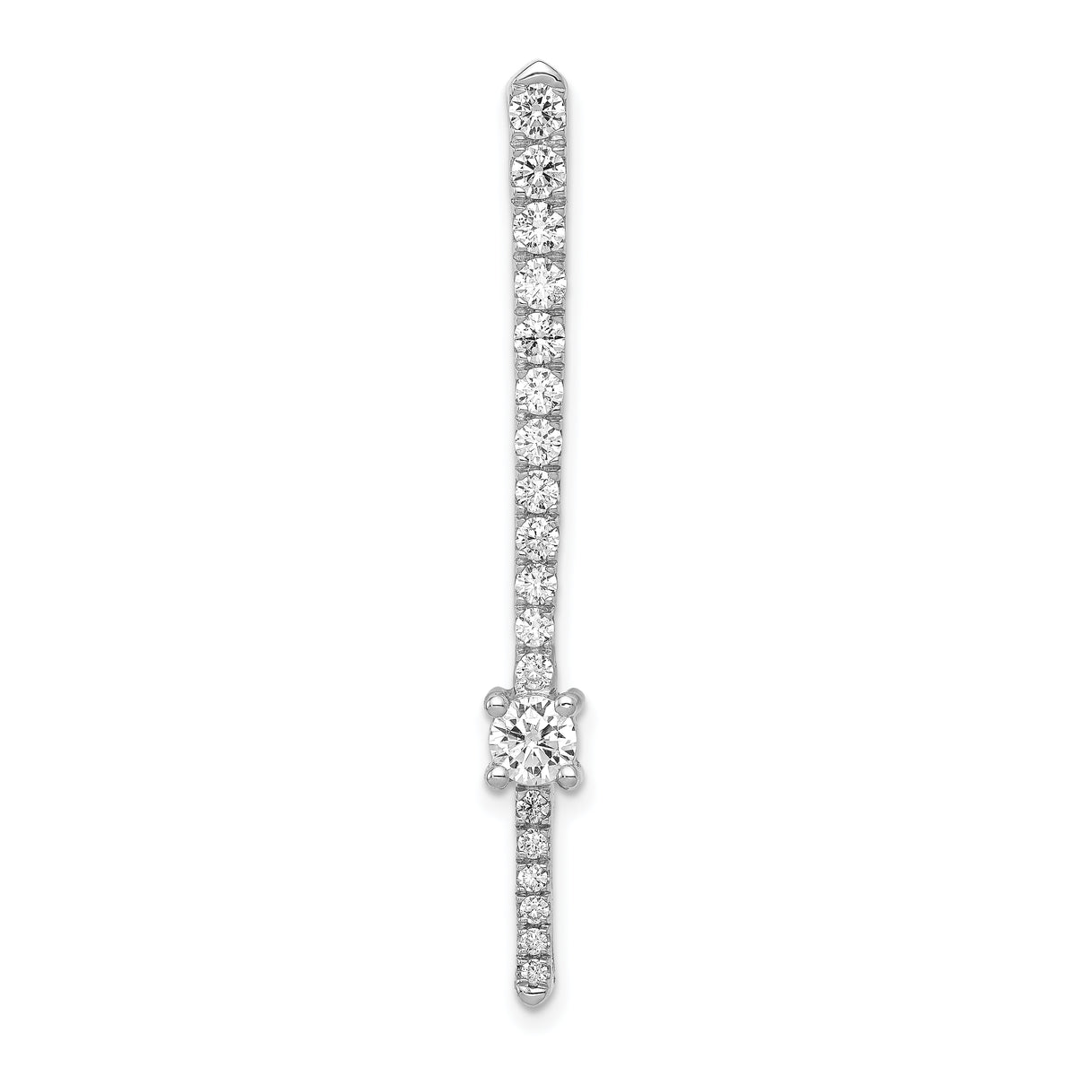 14K White Gold Lab Grown Diamond VS/SI+ G+ Fancy Chain Slide