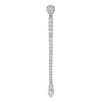 14k White Gold 1 carat Lab Grown Diamond VS/SI+ G+ Fashion Bar Chain Slide Pendant
