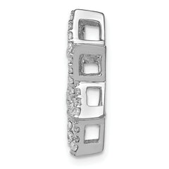 14k White Gold 1/2 carat Lab Grown Diamond VS/SI+ G+ Complete Star of David Chain Slide Pendant