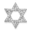14k White Gold 1/2 carat Lab Grown Diamond VS/SI+ G+ Complete Star of David Chain Slide Pendant