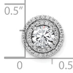 10k White Gold 5.2mm Center 1/5ct. Diamond Semi-mount Chain Slide