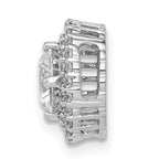 14k White Gold 3/4 carat Lab Grown Diamond VS/SI+ G+ Complete Halo Chain Slide Pendant