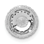 14k White Gold 3/4 carat Lab Grown Diamond VS/SI+ G+ Complete Halo Chain Slide Pendant