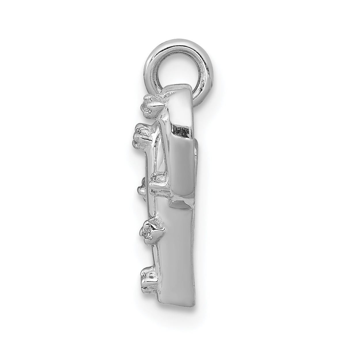 14k White Gold Diamond Cactus Pendant Secondary image