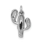 14k White Gold Diamond Cactus Pendant