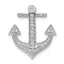 14k White Gold 1/4 carat Diamond Anchor Chain Slide