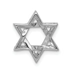 14k White Gold 1/8 carat Diamond Star of David Chain Slide