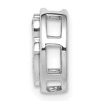 14k White Gold 1/10 carat Diamond Hamsa Round Chain Slide