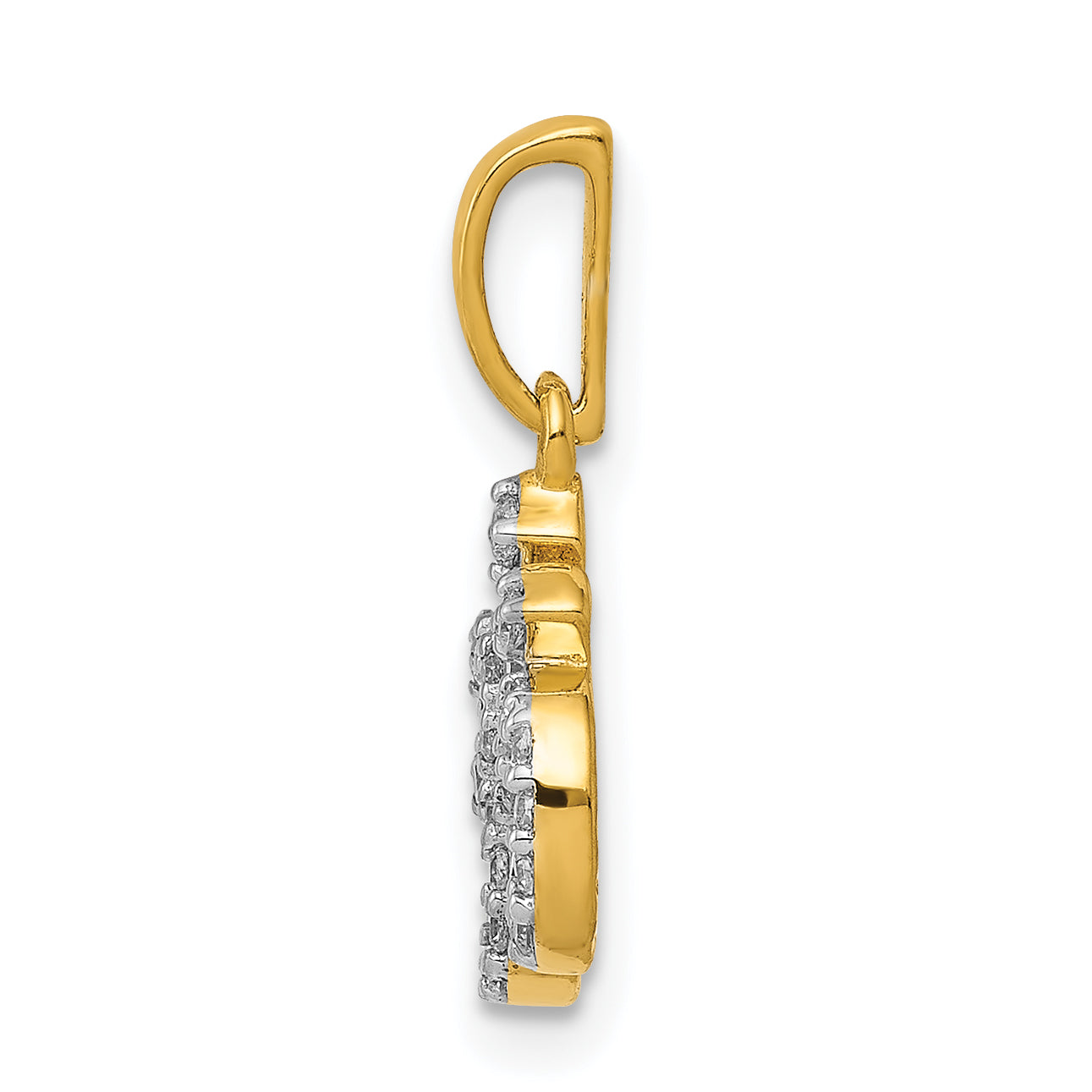 14k 1/6 carat Diamond Om Symbol Pendant