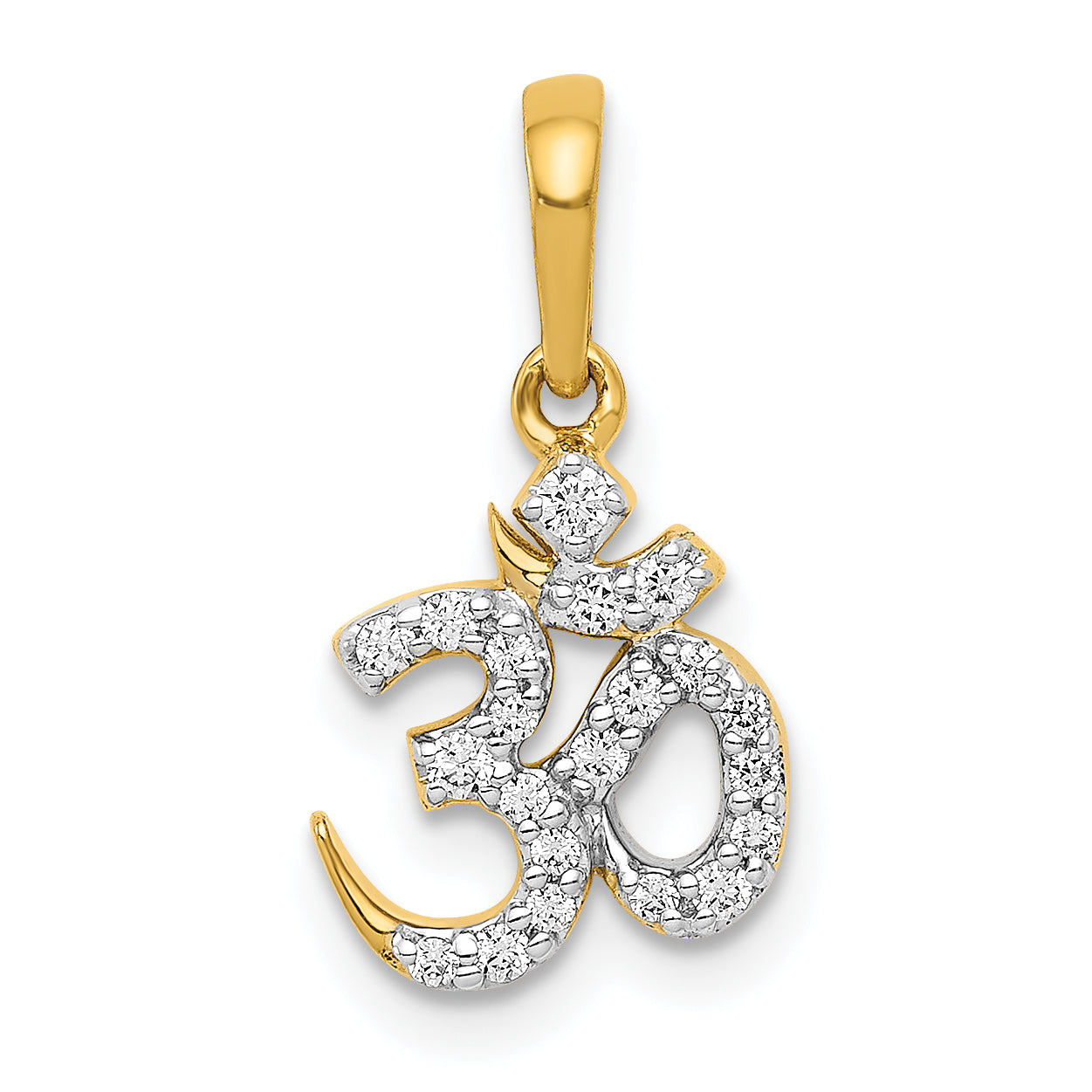 14k 1/6 carat Diamond Om Symbol Pendant Main image