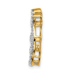 14k 3/8 carat Lab Grown Diamond VS/SI+ G+ Complete Om Chain Slide Pendant