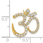 14k 3/8 carat Diamond Om Symbol Chain Slide