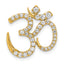 14k 3/8 carat Diamond Om Symbol Chain Slide