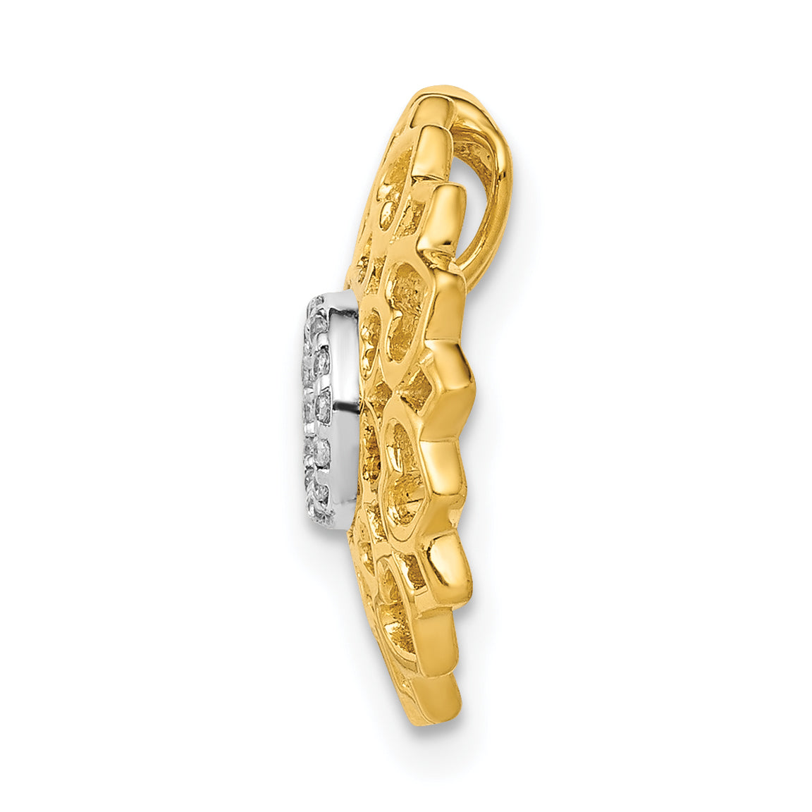 14k 1/20 carat Diamond Sahasrara/Crown Chakra Chain Slide Secondary image