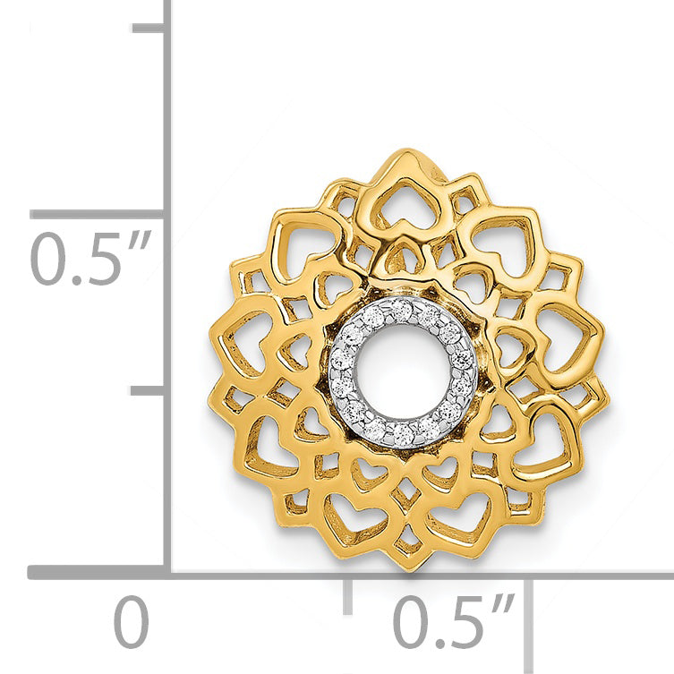 14k 1/20 carat Diamond Sahasrara/Crown Chakra Chain Slide