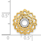 14k 1/20 carat Diamond Sahasrara/Crown Chakra Chain Slide