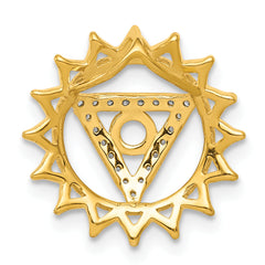 14k 1/10 carat Diamond Vishuddha/Throat Chakra Chain Slide