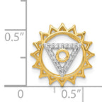 14k 1/10 carat Diamond Vishuddha/Throat Chakra Chain Slide
