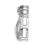 14k White Gold with Black Rhodium Diamond Penguin Chain Slide