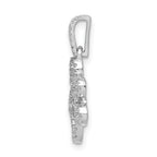 14k White Gold 1/4 carat Lab Grown Diamond VS/SI+ G+ Complete Paw Print Pendant