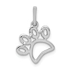 14k White Gold 1/4 carat Lab Grown Diamond VS/SI+ G+ Complete Paw Print Pendant