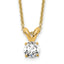 14k 1/4 carat Lab Grown Diamond VS/SI+ G+ Round Complete Four Prong 18 inch Solitaire Pendant Necklace