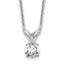 14k White Gold 1/4 carat Lab Grown Diamond VS/SI+ G+ Round Complete Four Prong 18 inch Solitaire Pendant Necklace