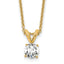 14k 1/3 carat Lab Grown Diamond VS+ F+ Round Complete Four Prong 18 inch Solitaire Pendant Necklace