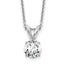14k White Gold 1/2 carat Lab Grown Diamond VS+ F+ Round Complete Four Prong 18 inch Solitaire Pendant Necklace