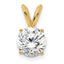 14k 3/4 carat Lab Grown Diamond VS+ F+ Round Complete Four Prong Solitaire Pendant