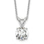14k White Gold 3/4 carat Certified Lab Grown Diamond VS+ F+ Round Complete Four Prong 18 inch Solitaire Necklace