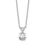 14k White Gold 3/4 carat Lab Grown Diamond VS/SI+ G+ Round Complete Four Prong 18 inch Solitaire Pendant Necklace