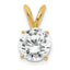 14k 1 carat Certified Lab Grown Diamond VS/SI+ G+ Round Complete Four Prong Solitaire Pendant