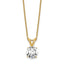 14k 1 carat Certified Lab Grown Diamond VS+ F+ Round Complete Four Prong 18 inch Solitaire Pendant Necklace
