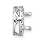 14k White Gold 2 1/2 carat Lab Grown Diamond VS/SI+ G+ Round Complete Halo Chain Slide Pendant