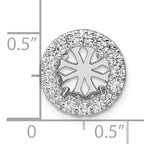 14k White Gold 2 1/2 carat Lab Grown Diamond VS/SI+ G+ Round Complete Halo Chain Slide Pendant