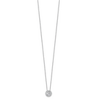 14k White Gold 2 1/2 carat Certified Lab Grown Diamond VS/SI+ G+ Complete 18 inch Halo Pendant Necklace